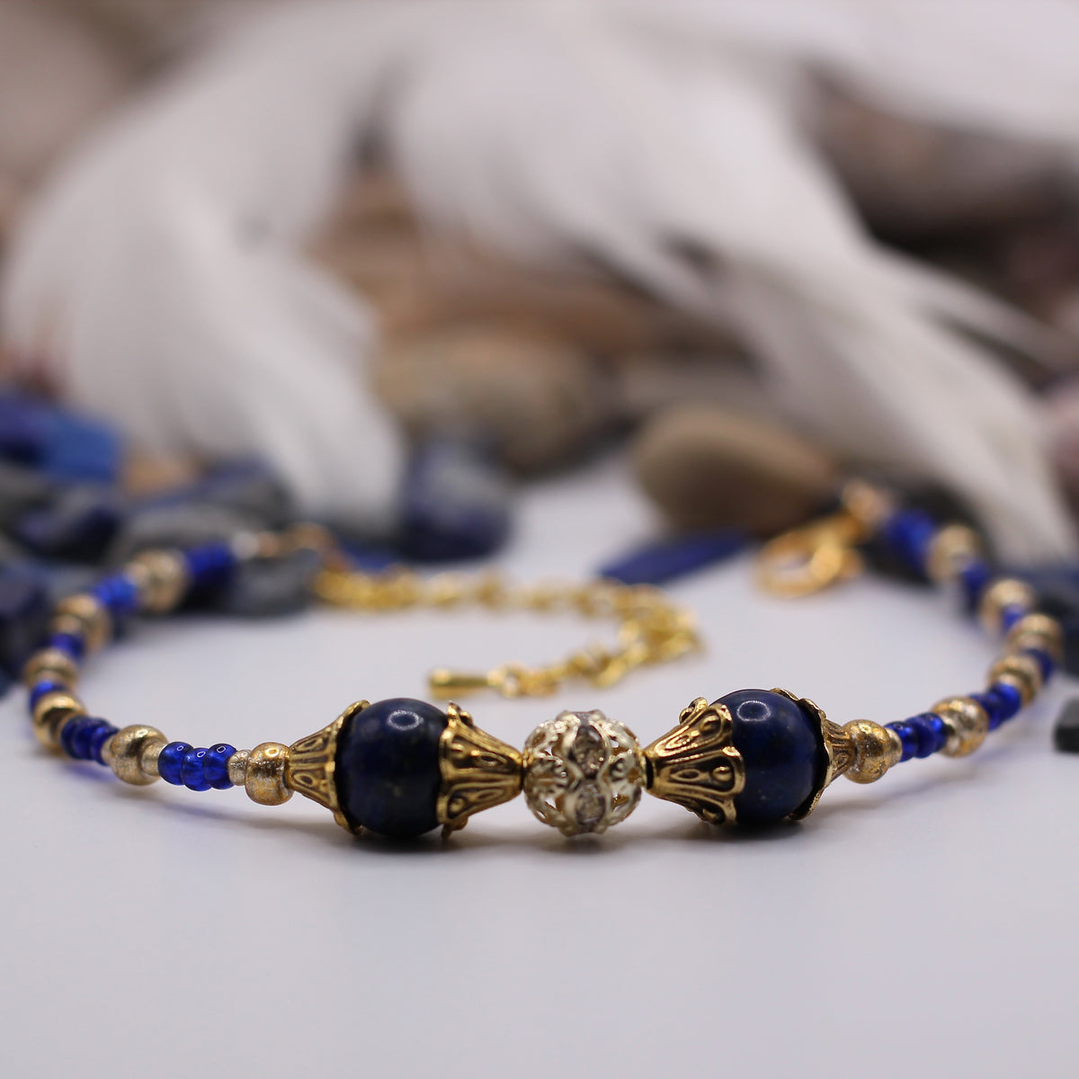 Armband 'Royal Lapis' met lapis lazuli