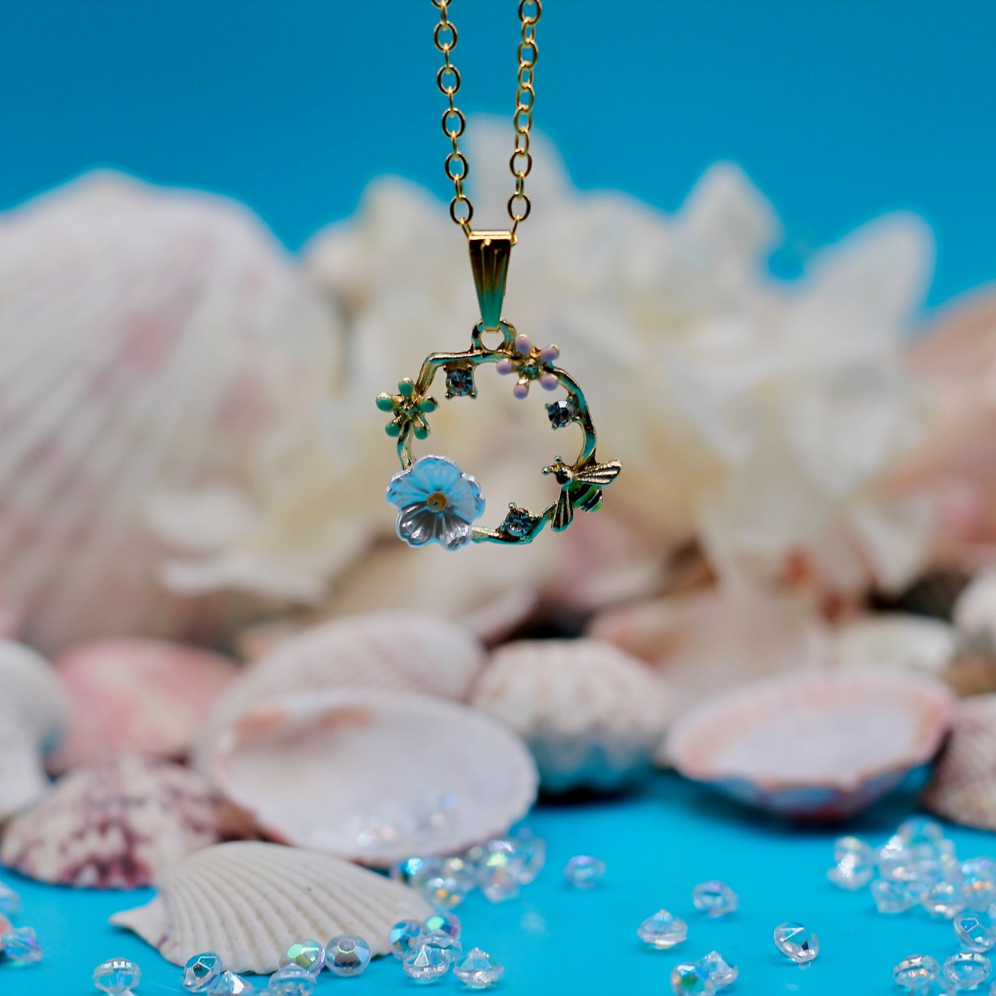 Ketting Sun-Kissed bloemetjes en het bijtje