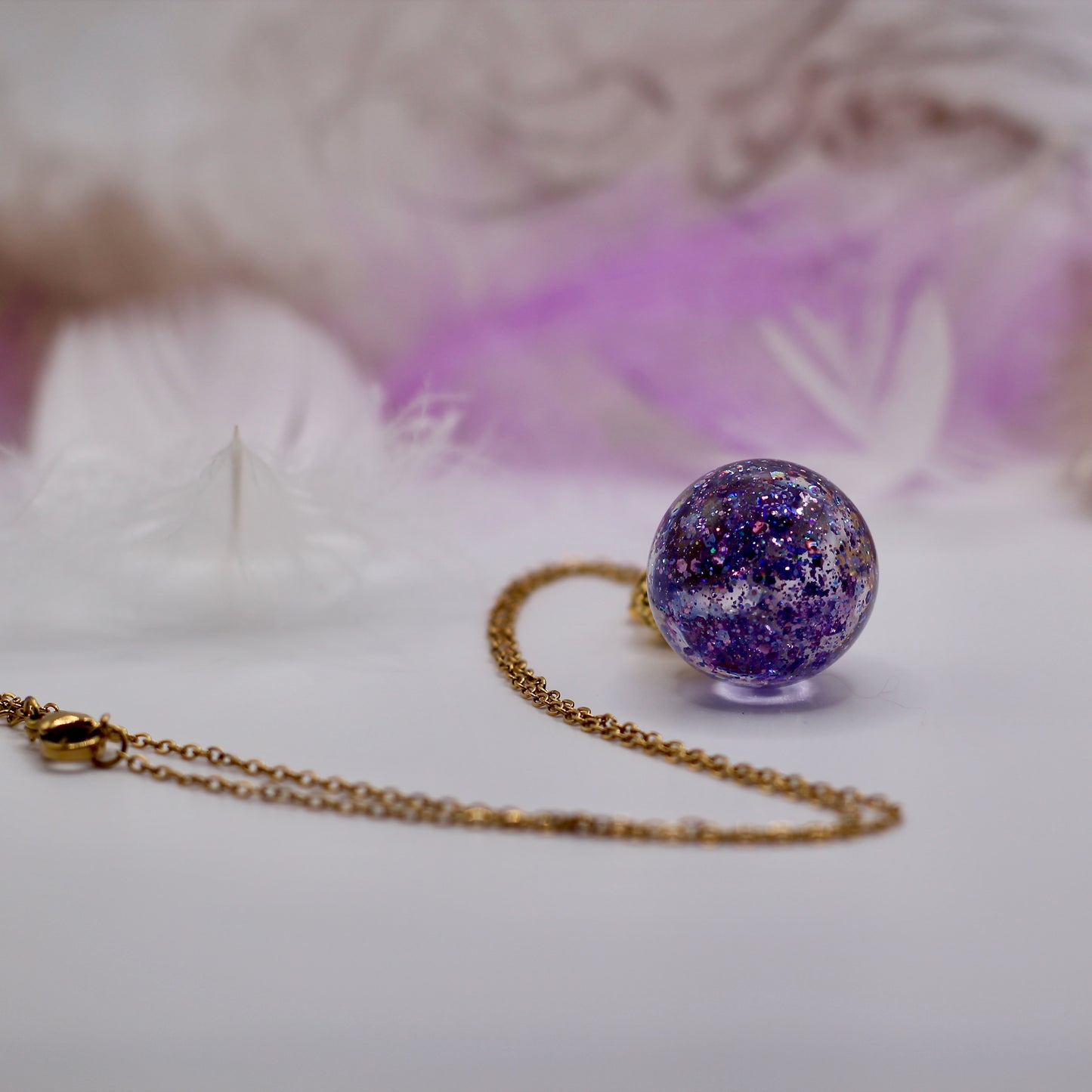 Ketting 'Glinsterend paars'