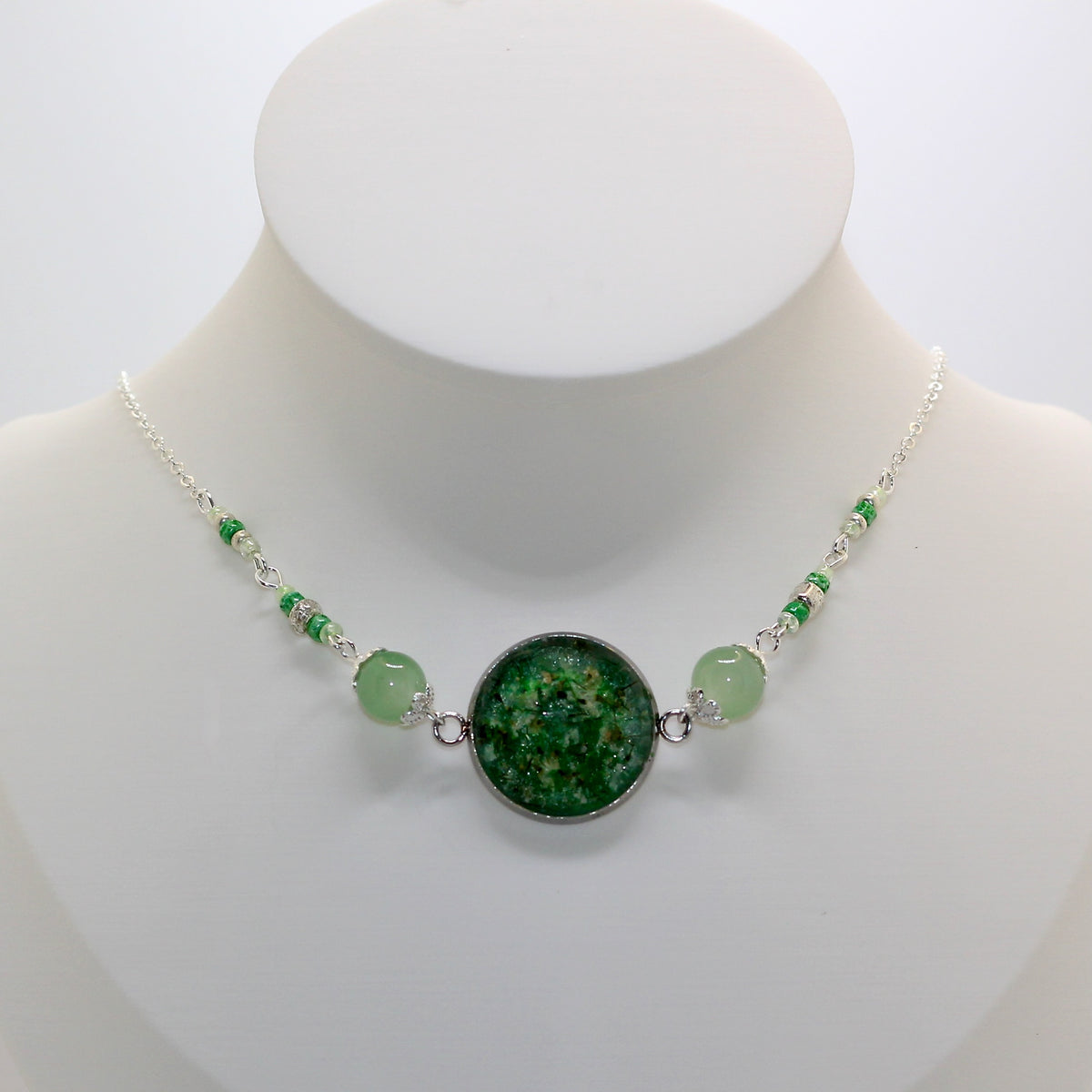 Ketting 'Green Serenity' met aventurijn
