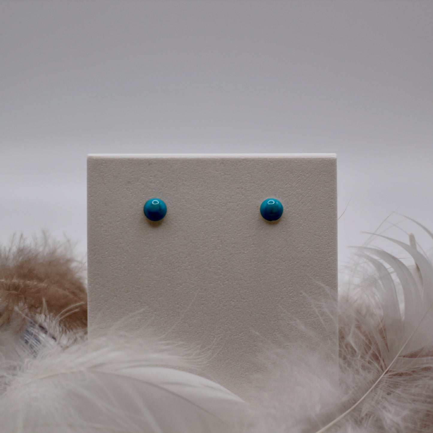 Oorbellen stekers turkoois blauw