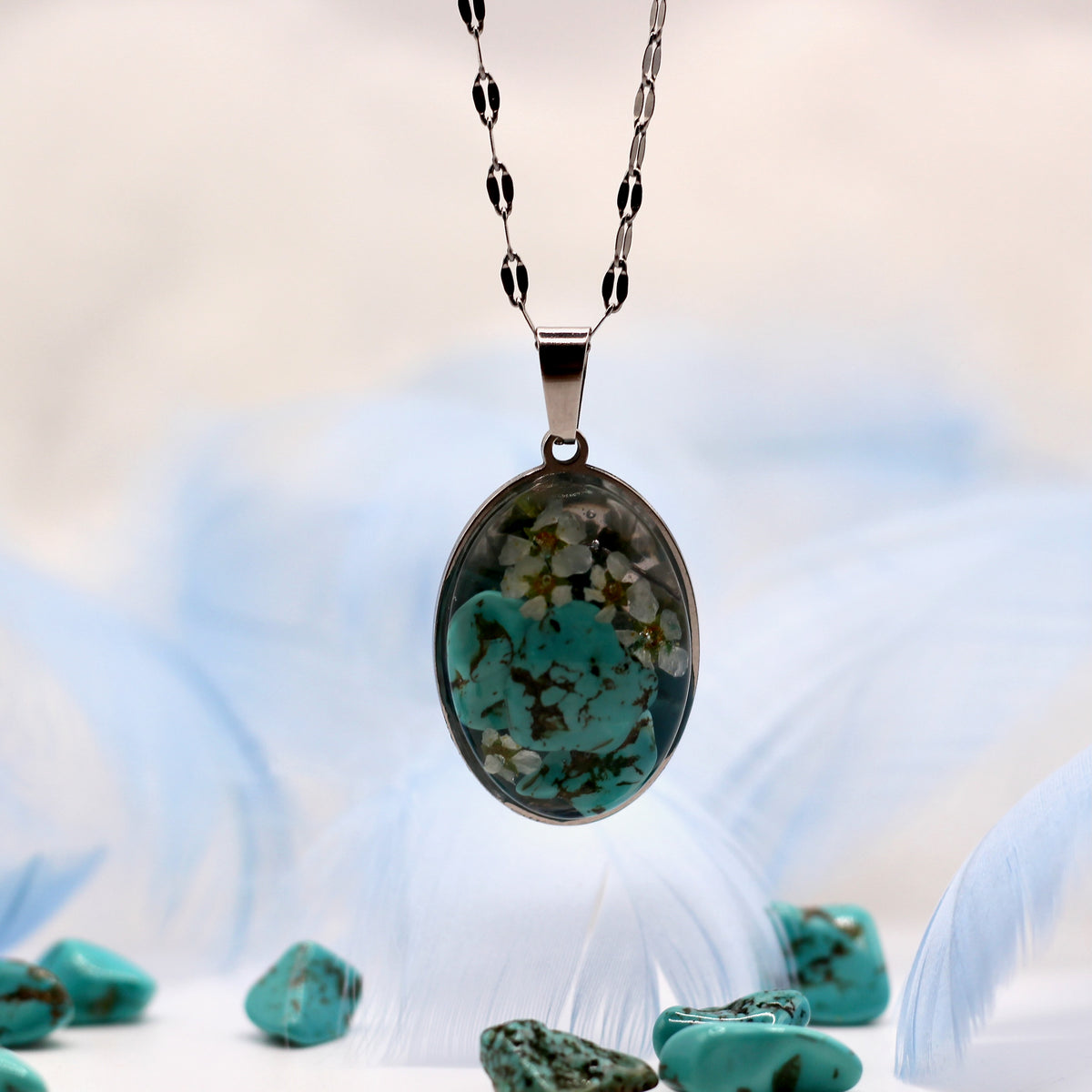 Collier « Blooming Turquoise » avec turquoise
