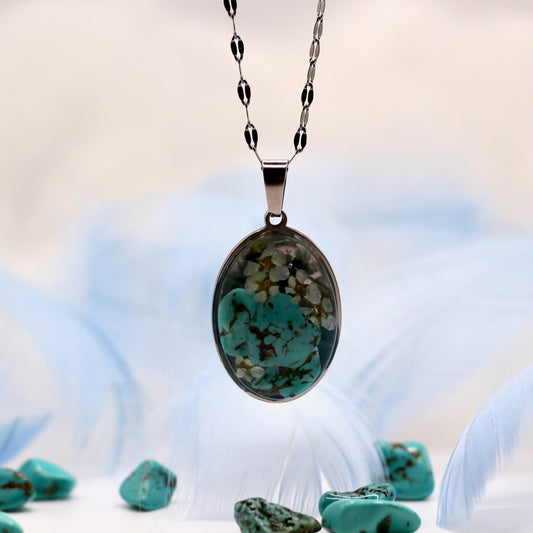 Halskette „Blooming Turquoise“ mit Türkis
