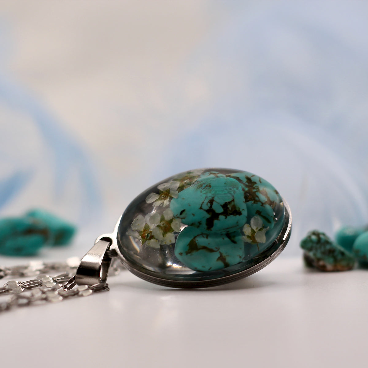 Collier « Blooming Turquoise » avec turquoise