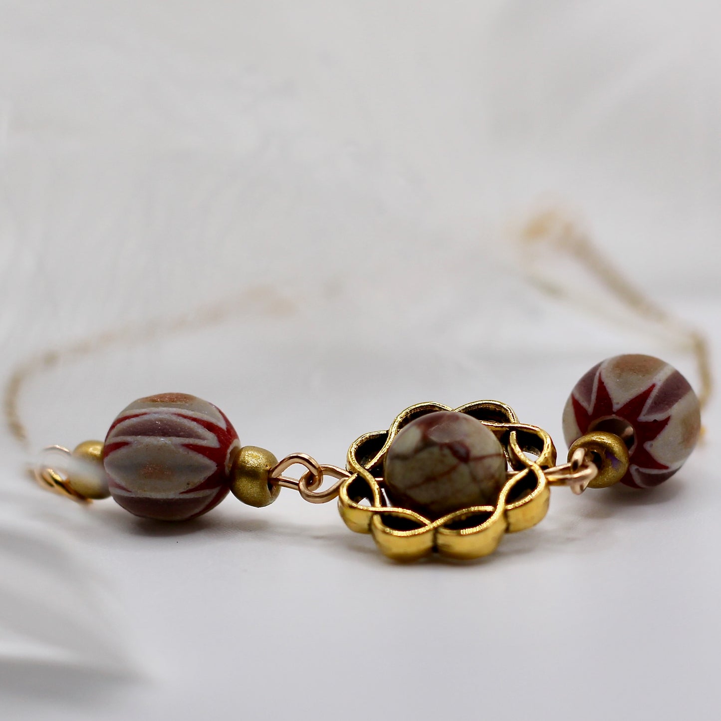 'Blushing Jasper' bracelet with jasper