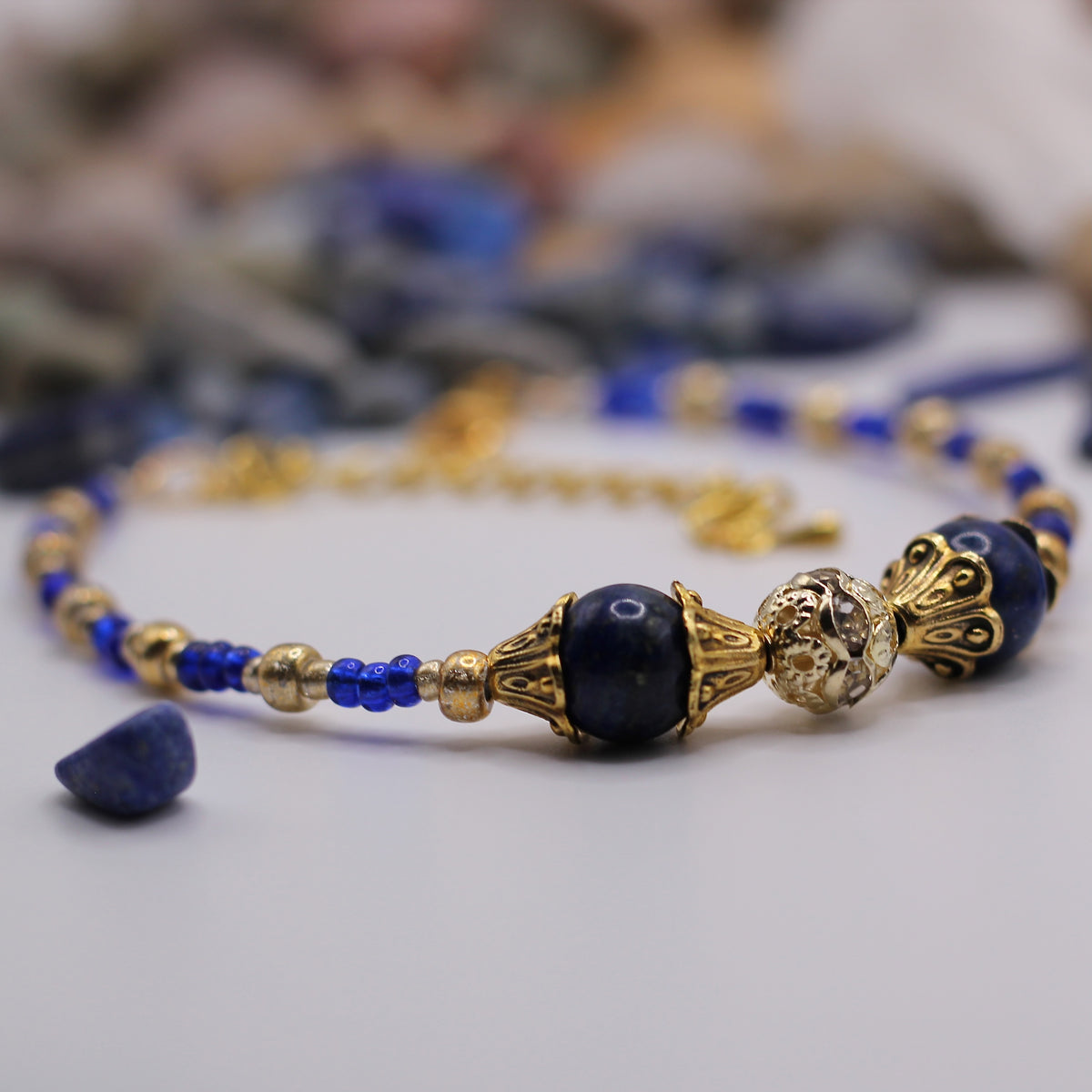 Armband 'Royal Lapis' met lapis lazuli