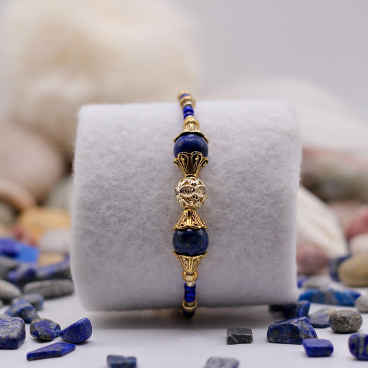 Armband 'Royal Lapis' met lapis lazuli