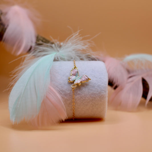 Armband pastel vlinder