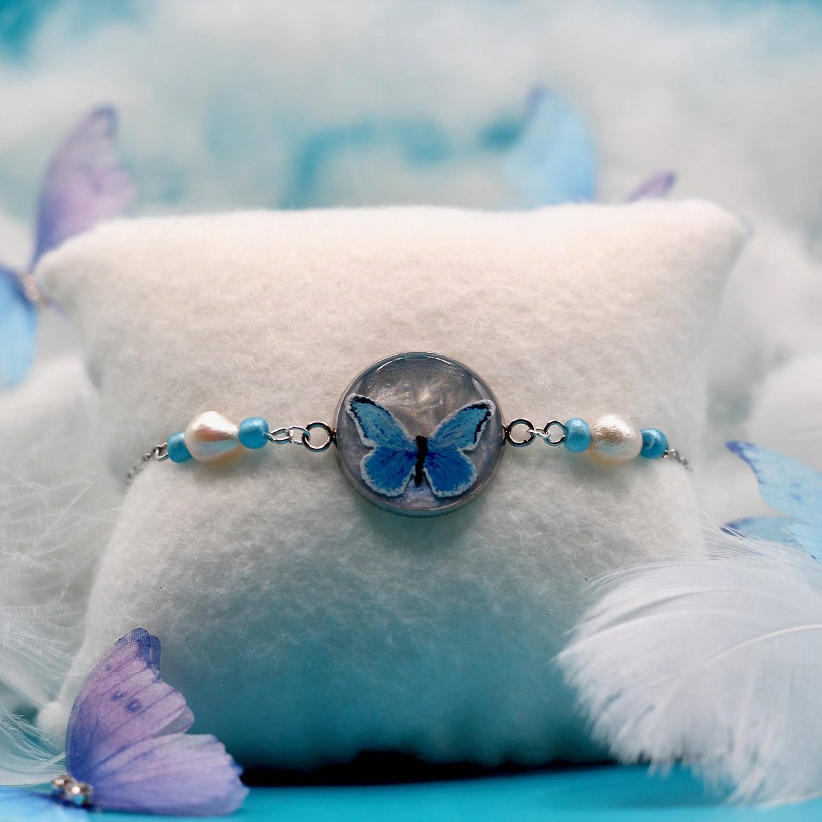 Armband „Bluewing Pearl“
