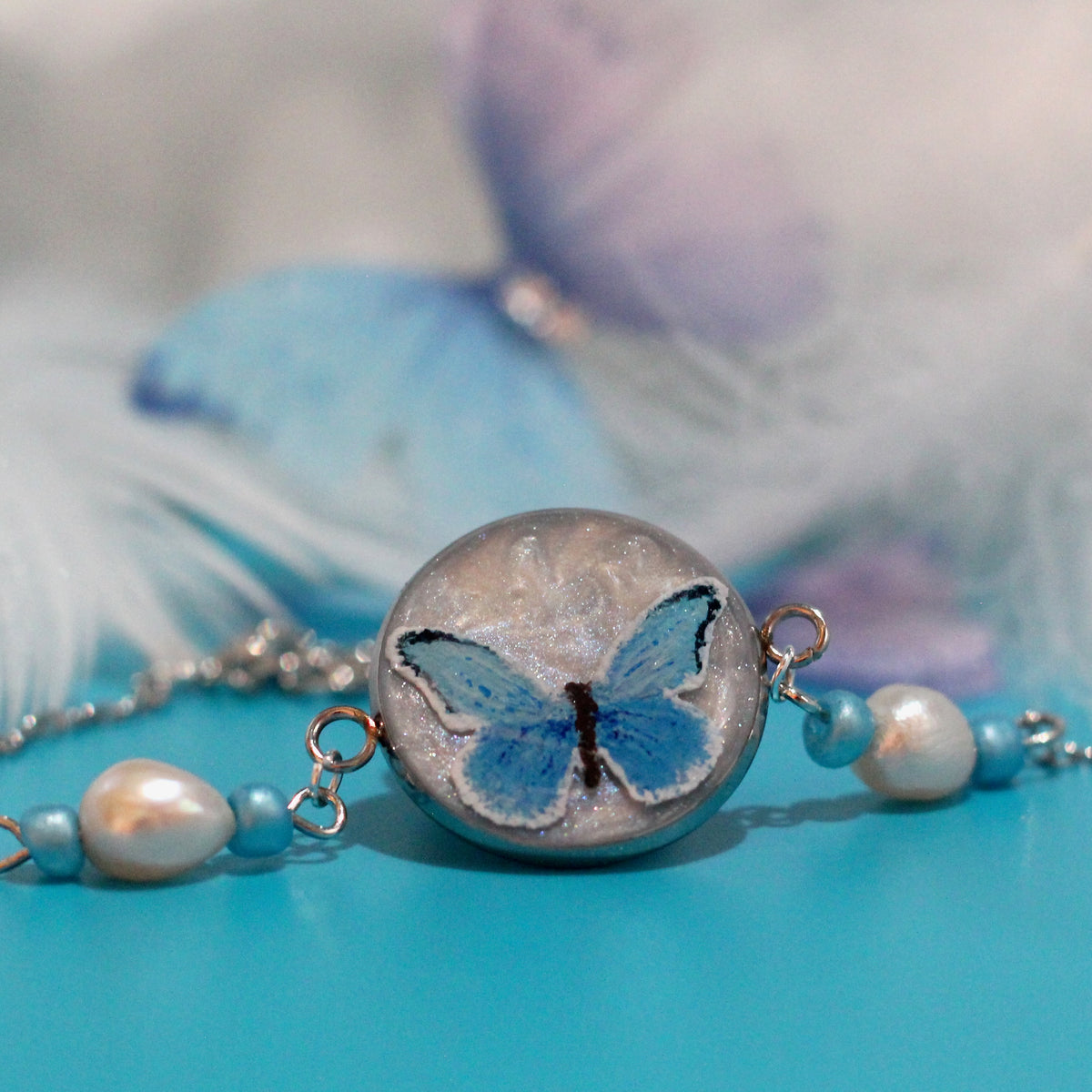 Armband „Bluewing Pearl“