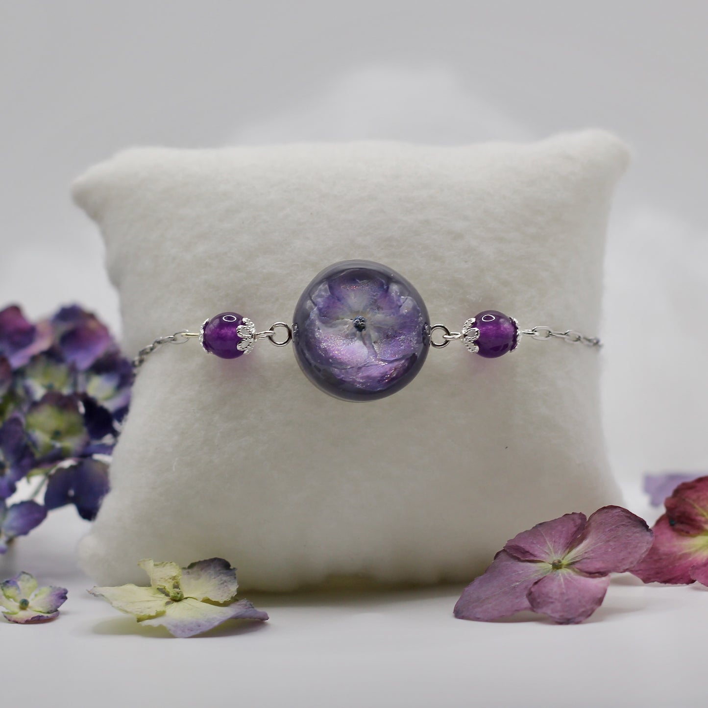 Jewelry Set 'Hortensia Elegance' with Amethyst