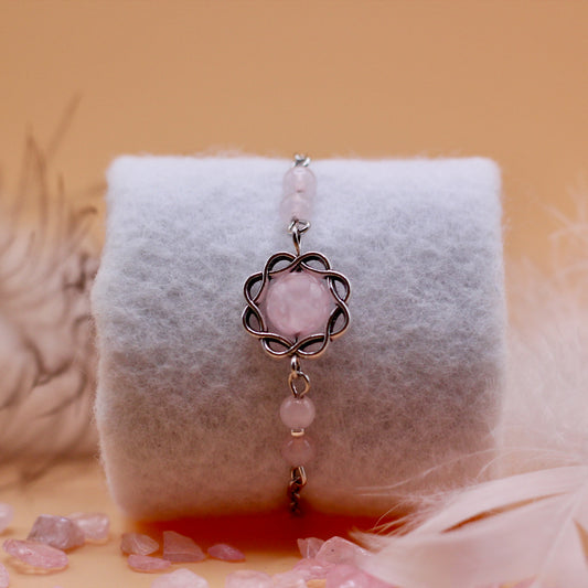 Armband 'Rose Whisper' met rozenkwarts