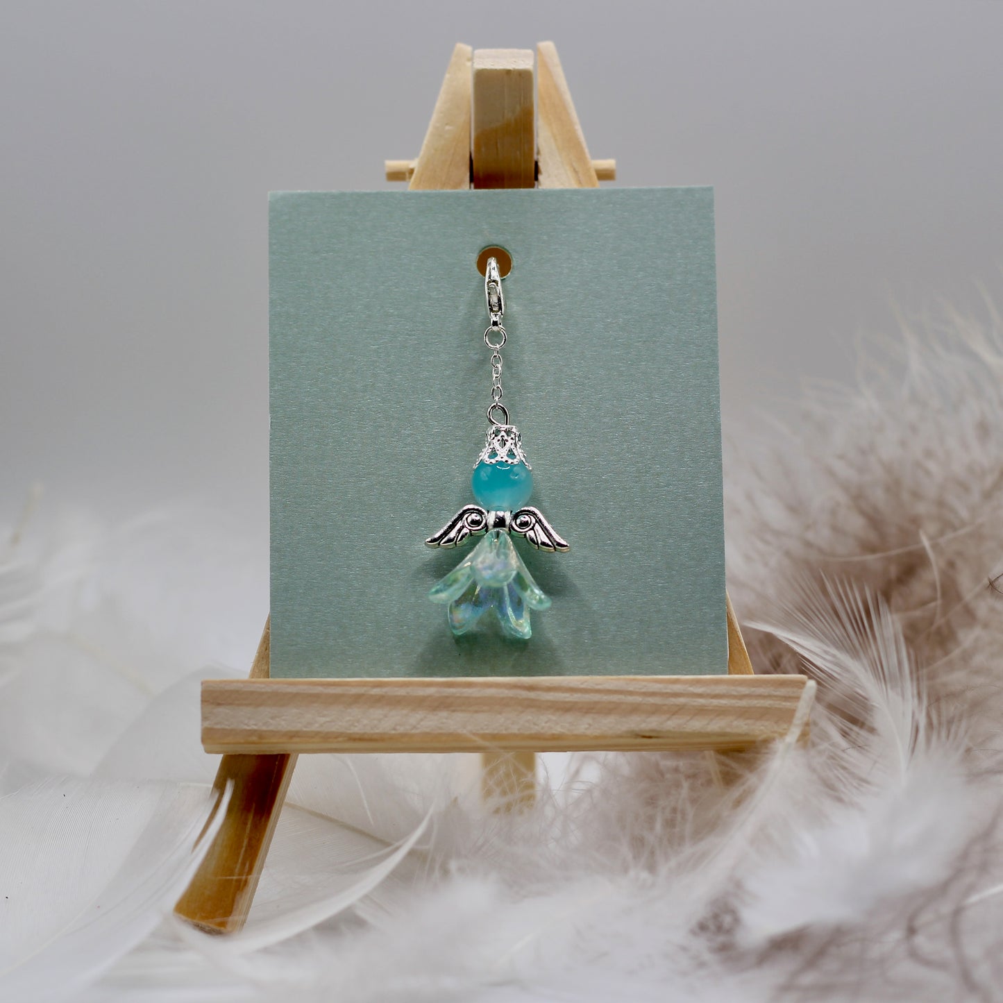 Beschermengel aan hanger blauw