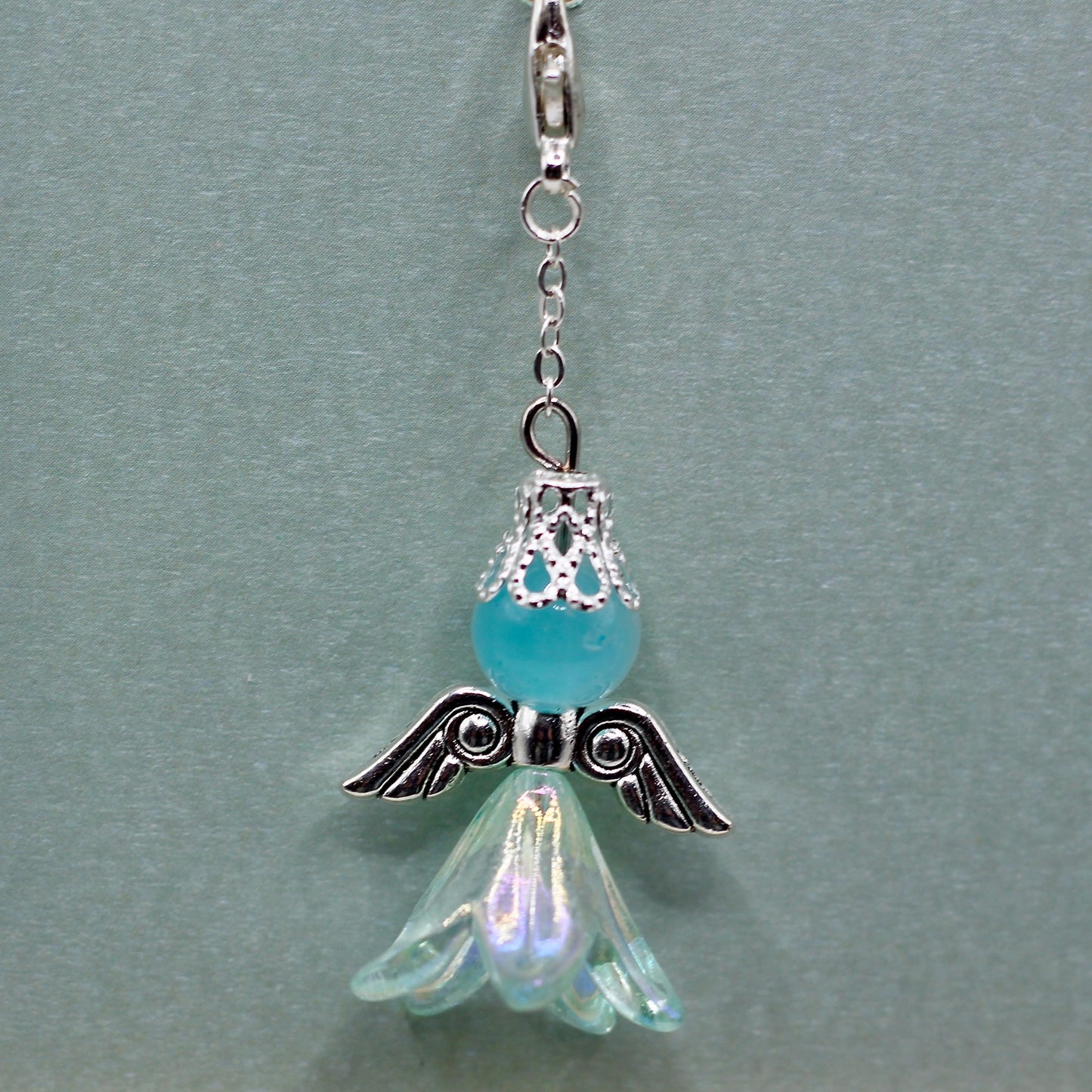 Beschermengel aan hanger blauw