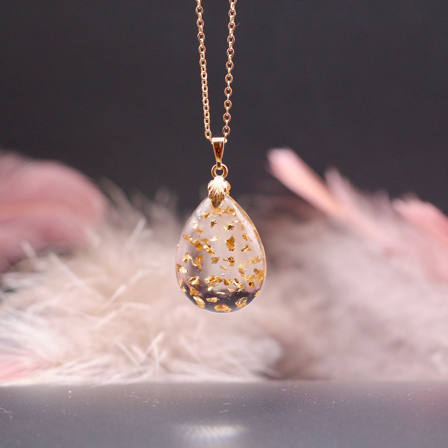 Ketting druppel 'Vlokjes'