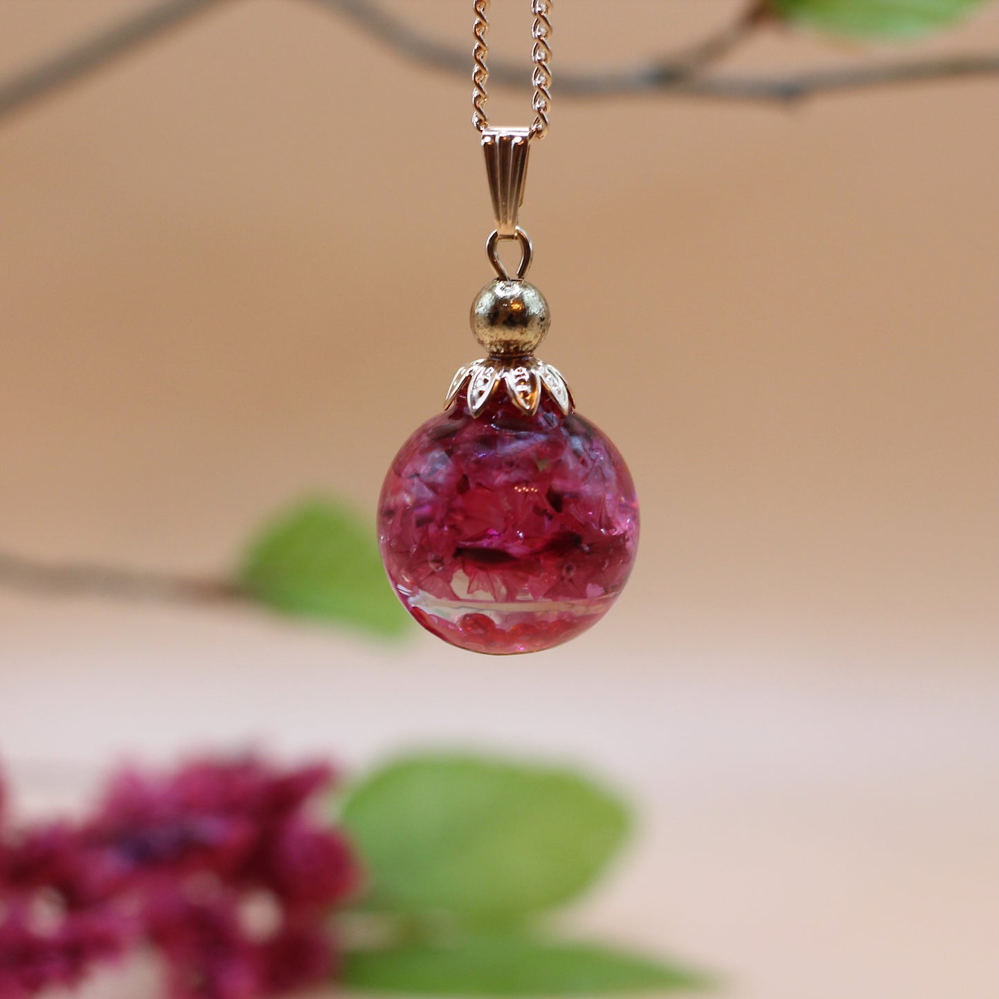 Ketting roze bloemen