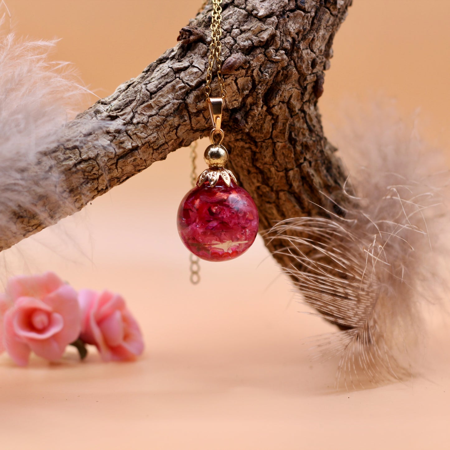 Ketting roze bloemen