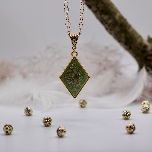 Necklace 'Green garden'