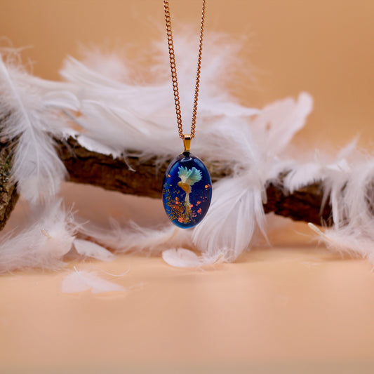 Ketting vuurvogel blauw goud