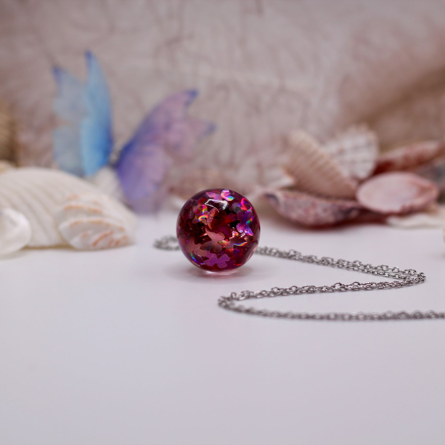 Ketting Sun-Kissed Roze vlinders