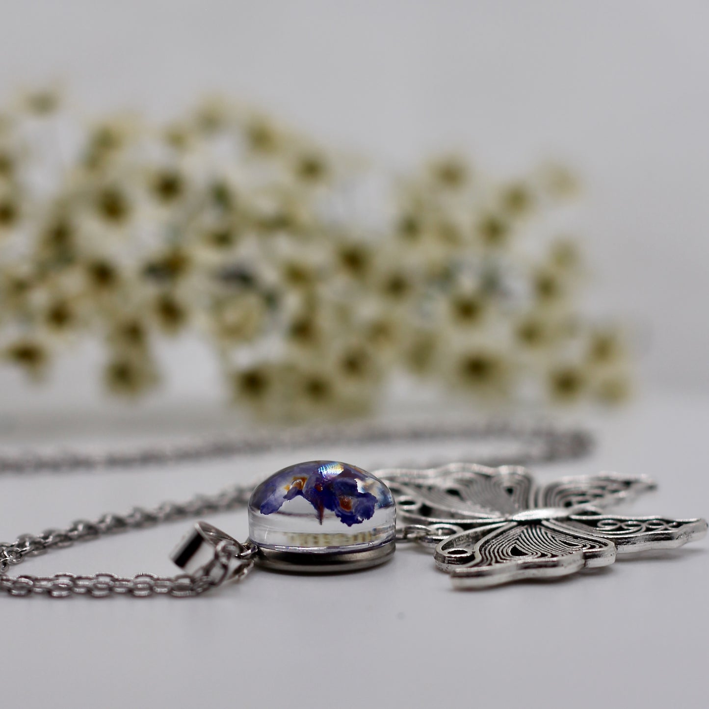 Necklace 'Buddleja Blossom'