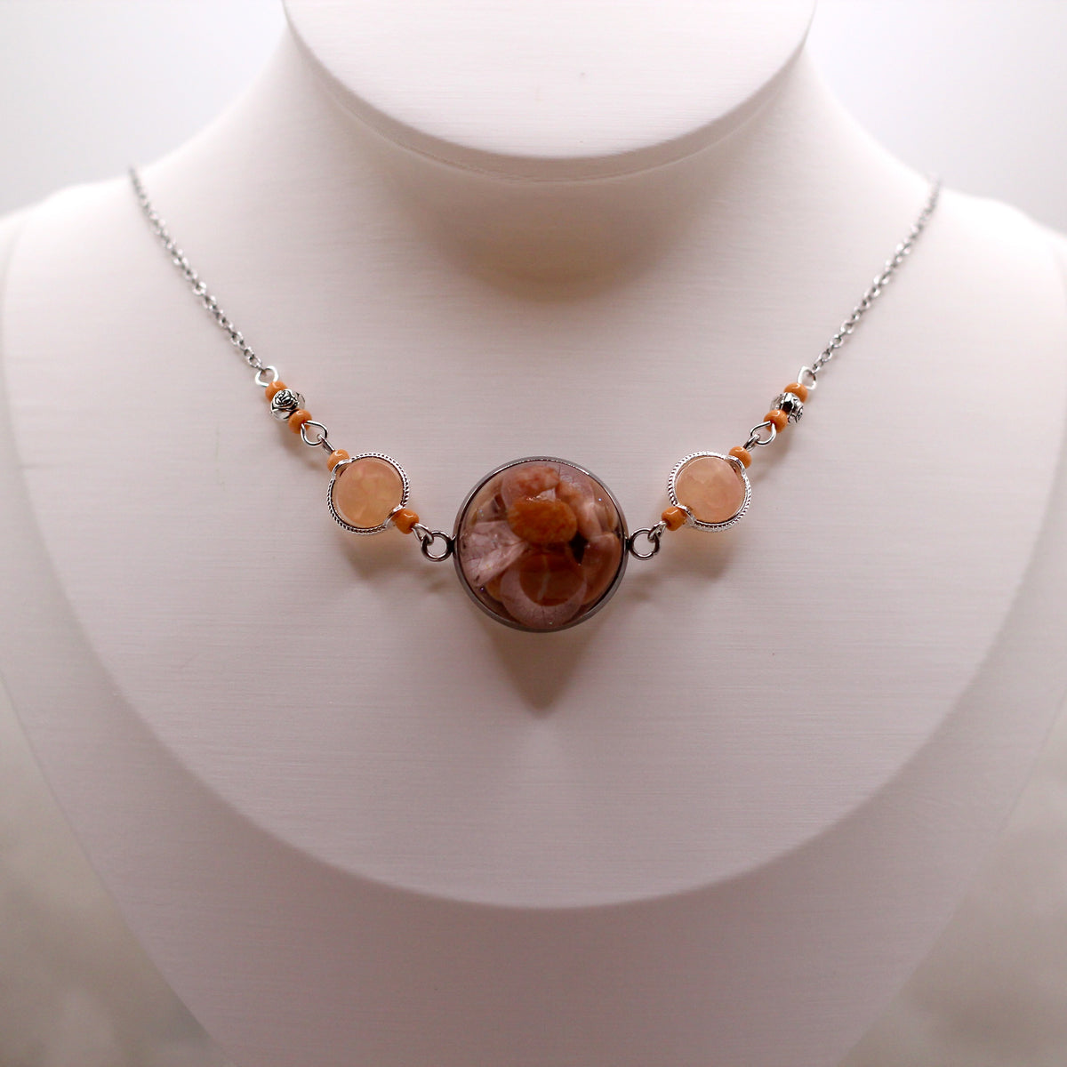 Collier « Pink Marble Blossom »