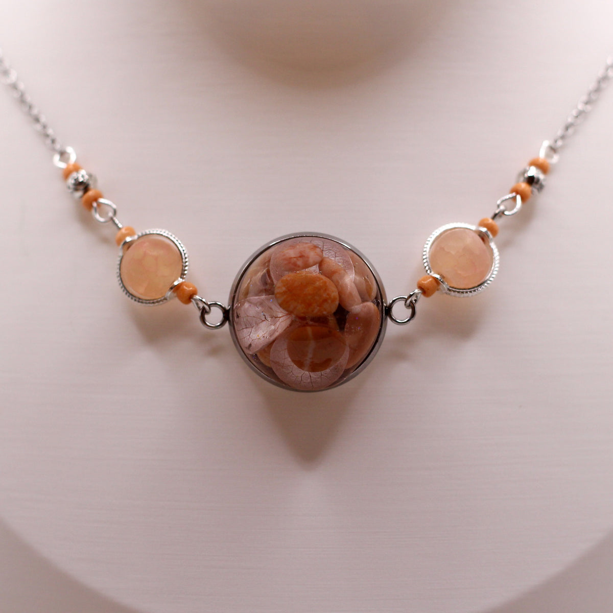 Collier « Pink Marble Blossom »