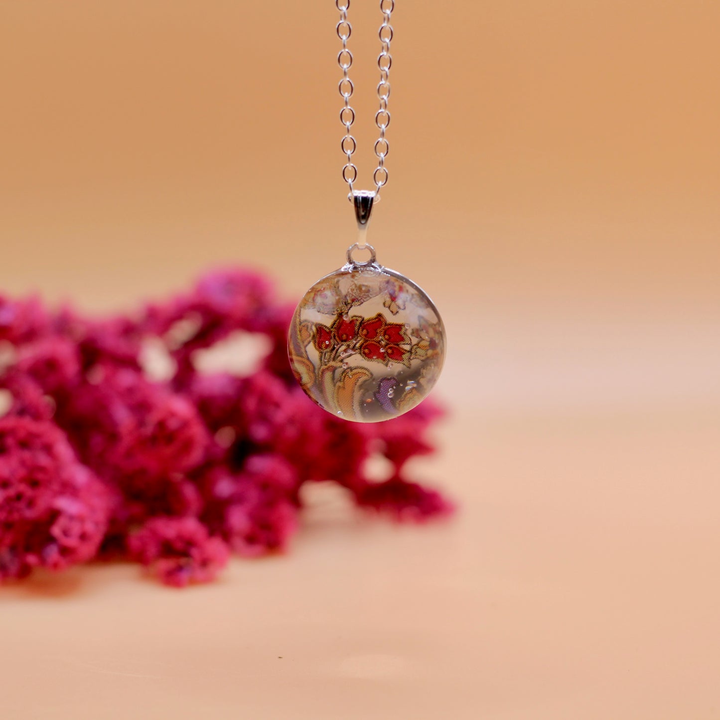 Ketting met kashmir roos