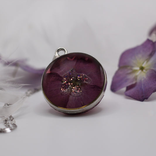 Ketting 'Shimmering Hortensia'