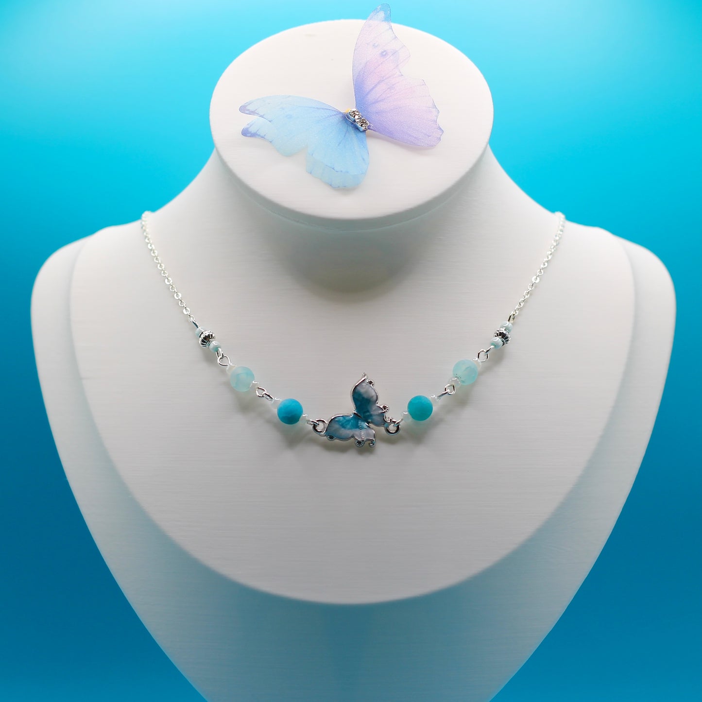 Necklace 'Silver Breeze Butterfly'