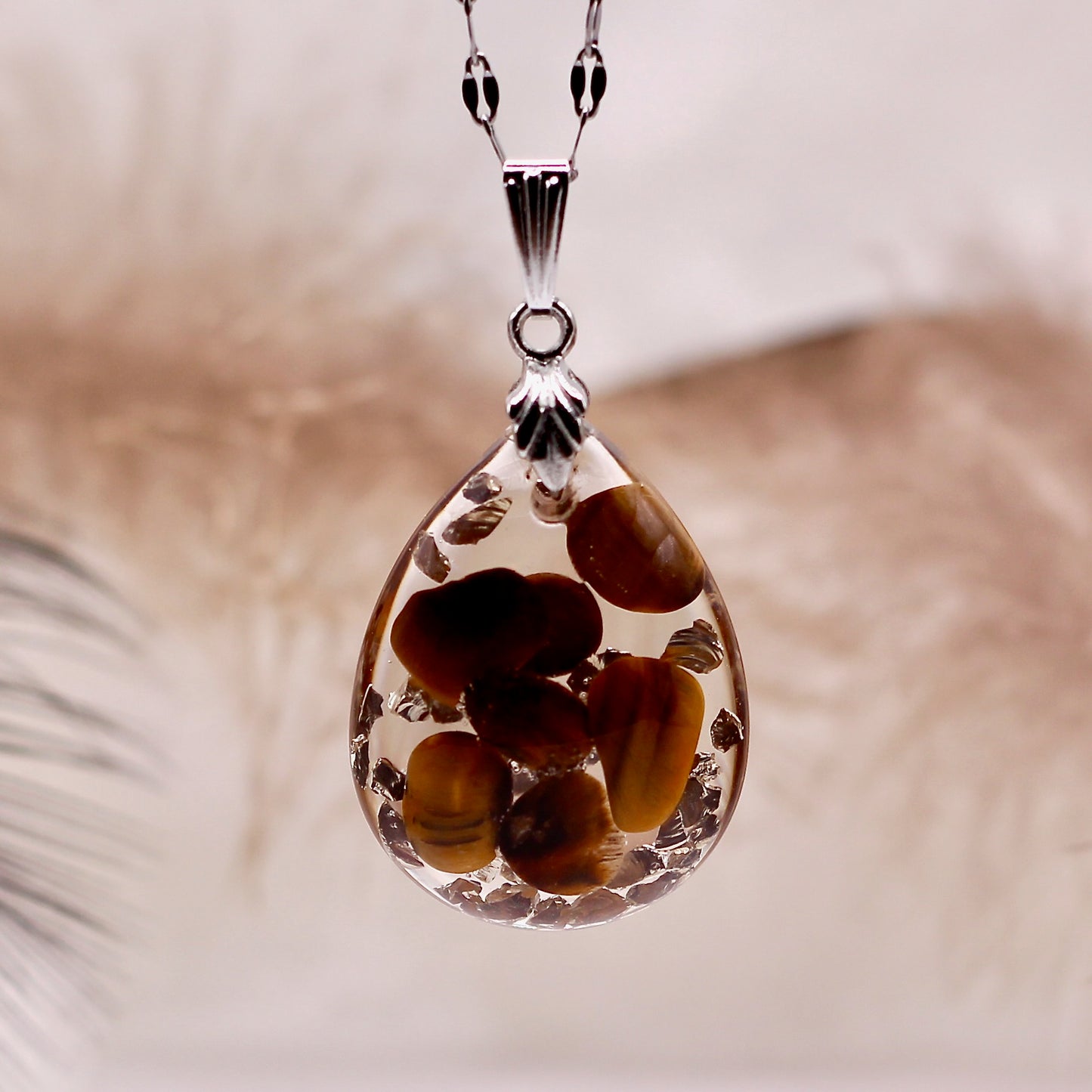 Ketting 'Tigerlight Pendant' met tijgeroog