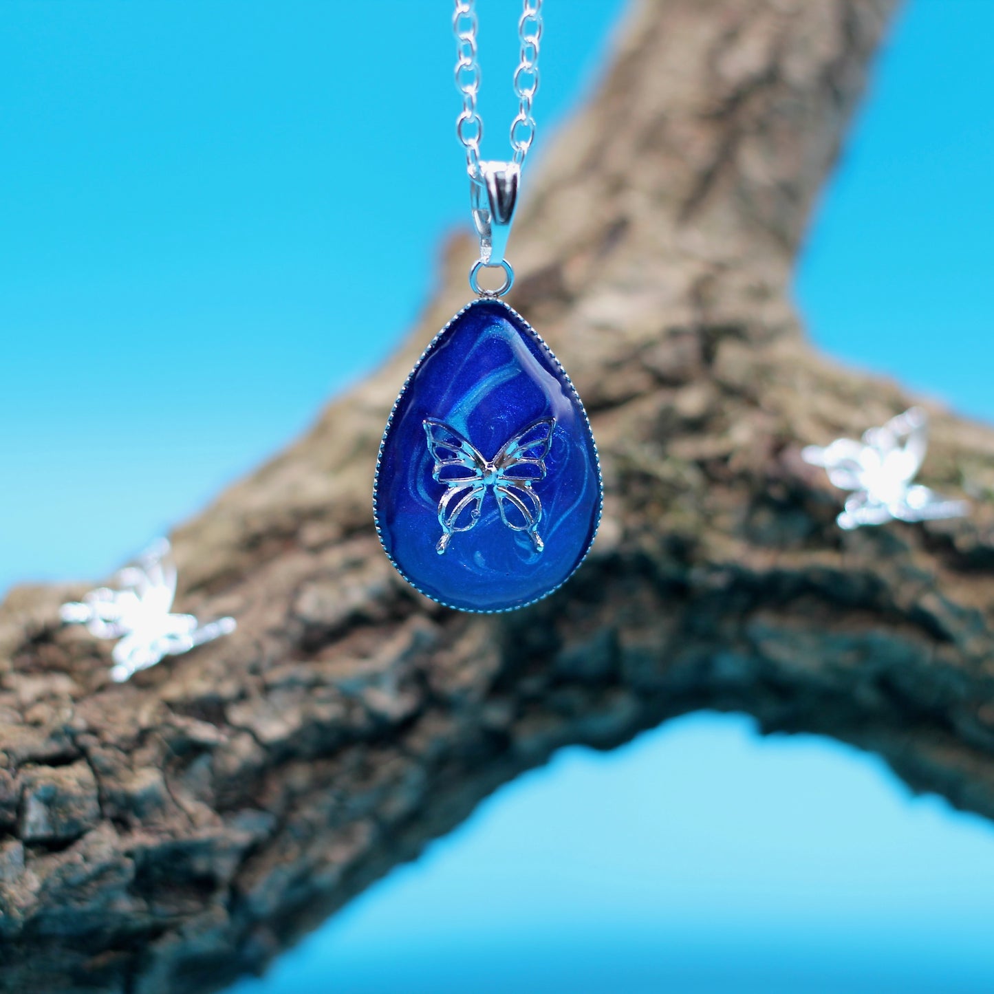 Ketting met zilveren vlinder