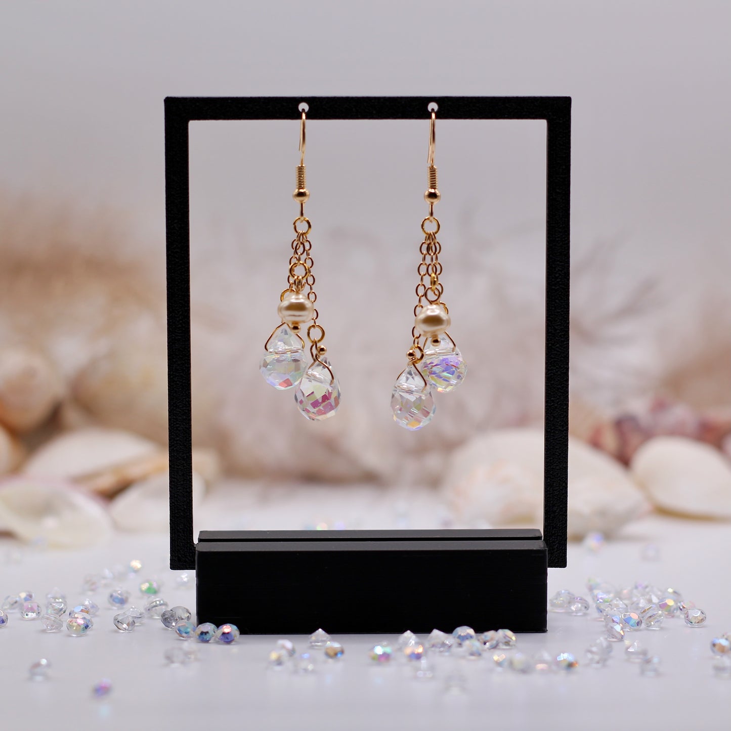 Oorbellen Sun-Kissed 'Diamonds & Pearls'