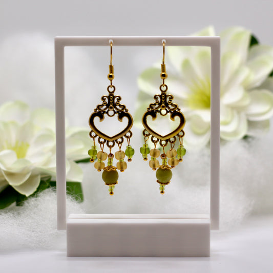 'Jade Dreams' earrings with jade