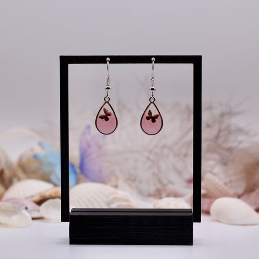 Oorbellen Sun-Kissed roze vlinder
