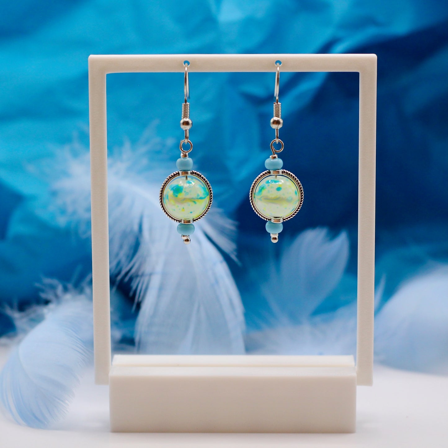 Earrings 'Lime Blues'