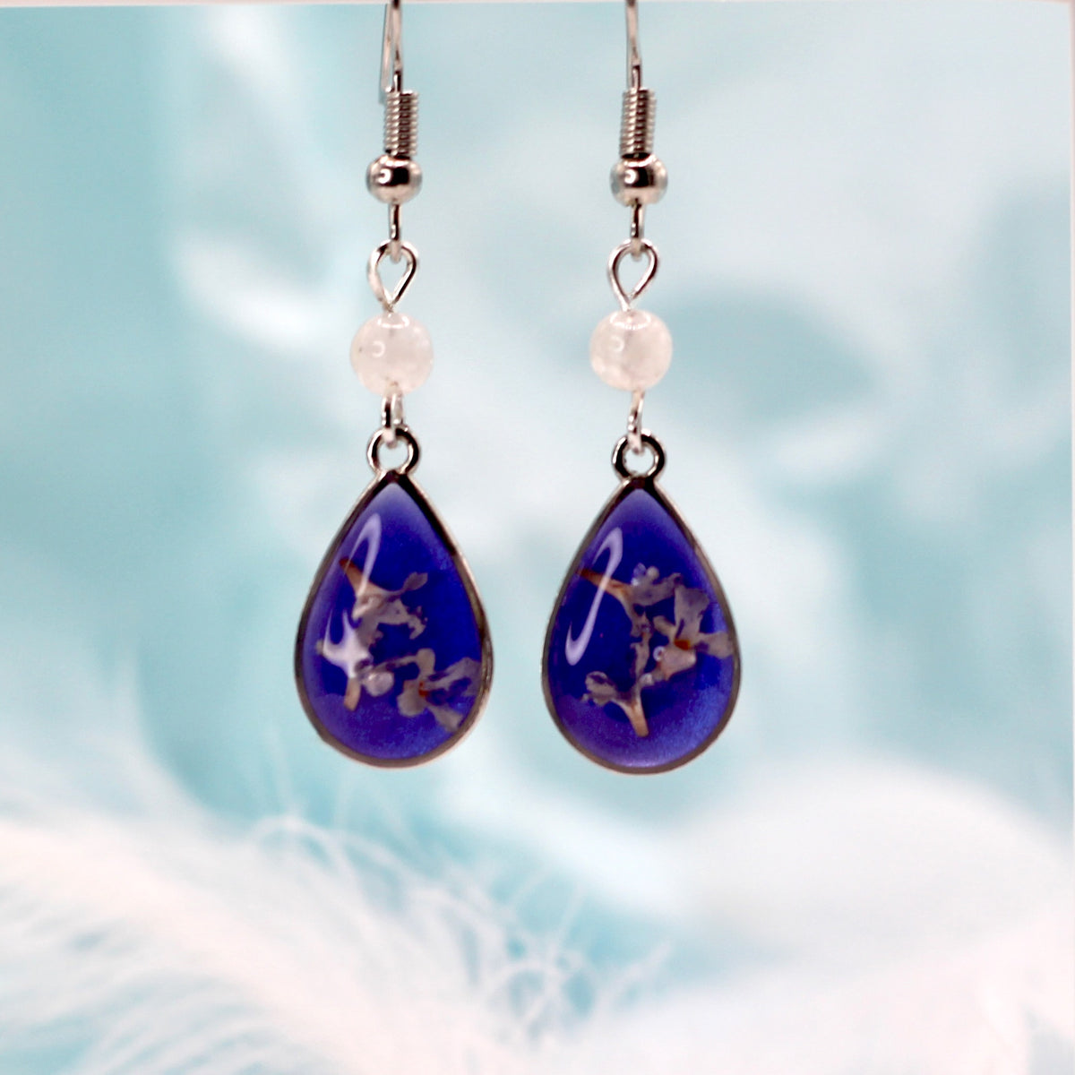 Boucles d’oreilles « Lunar Bloom » avec pierre de lune