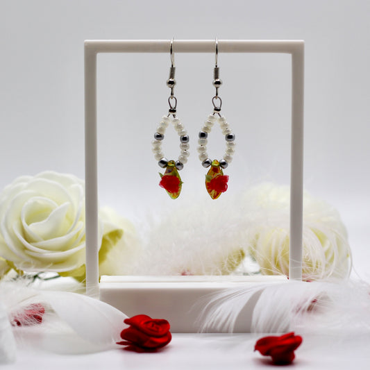 Oorbellen 'Rose of Devotion'