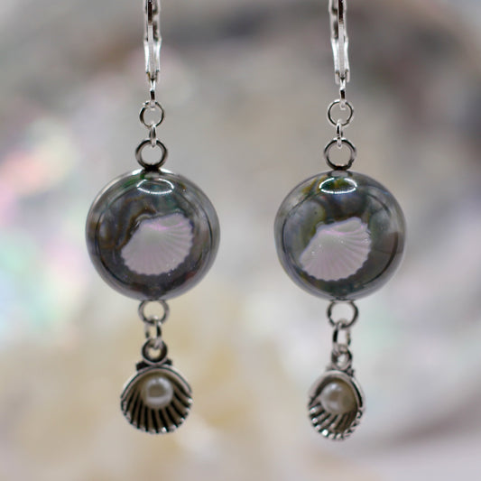 Oorbellen Sun-Kissed met abalone schelp en parel