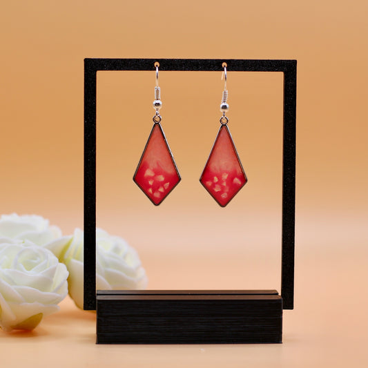 Oorbellen vlieger roze-zilver