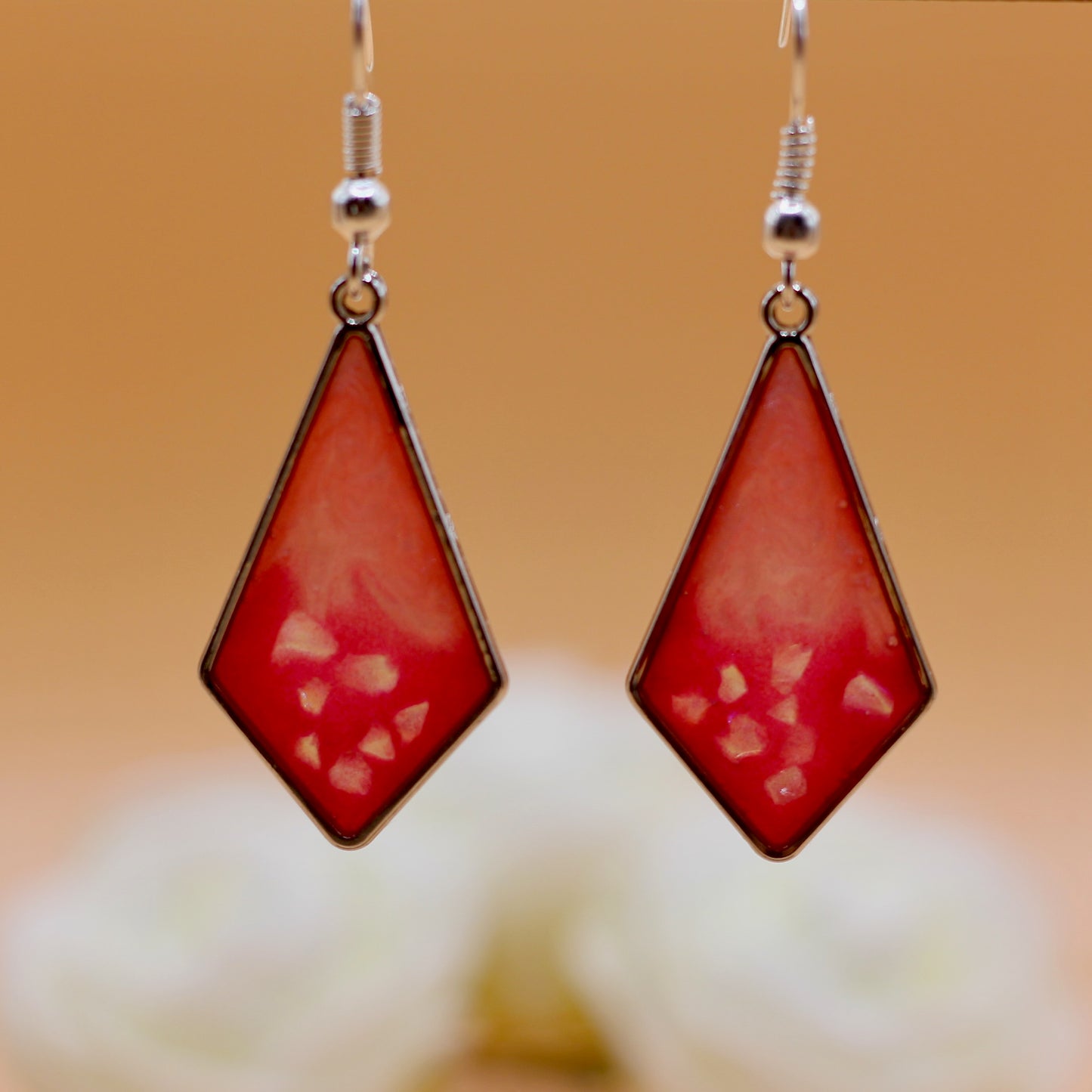 Oorbellen vlieger roze-zilver